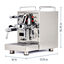 ECM Classika PID Espresso Machine with Flow Control and Quick Steam dimensions