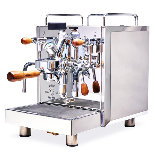 Bezzera Duo MN Espresso Machine with Flow Control and black accents from Clive Coffee