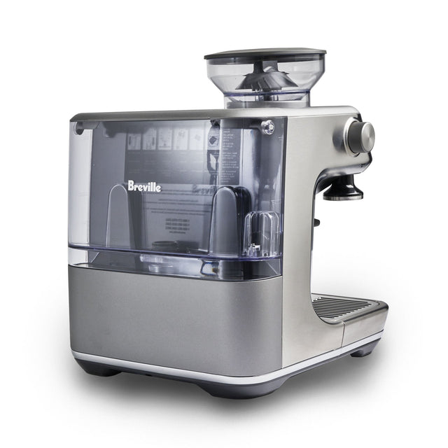 Breville Barista Pro Espresso Machine, back, water reservoir, from Clive Coffee, knockout