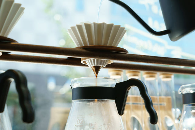 Origami Pour Over Dripper in white, Clive Coffee- Lifestyle