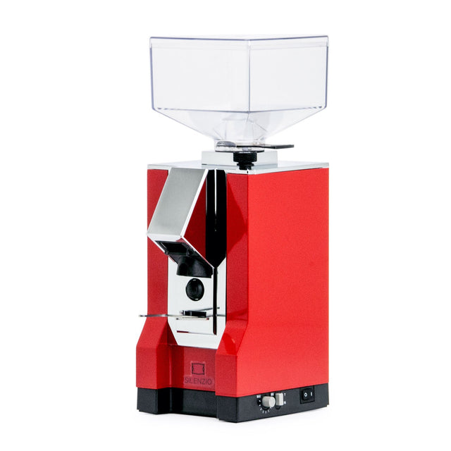Eureka Mignon Silenzio espresso grinder, red, from Clive Coffee, knockout