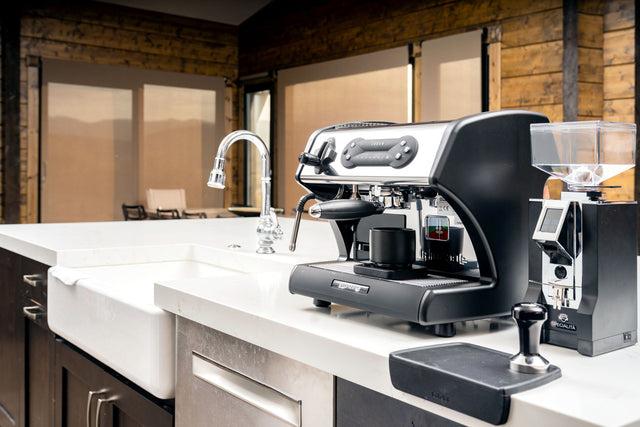 LUCCA A53 Mini Espresso Machine with Eureka Mignon Specialita Grinder, Clive Coffee - Lifestyle