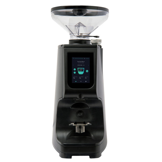 LUCCA Atom 75 Espresso Grinder, front view, from Clive Coffee, knockout