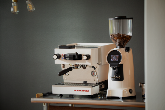 La Marzocco Linea Mini Espresso Machine, with Eureka Helios 80 Grinder, from Clive Coffee