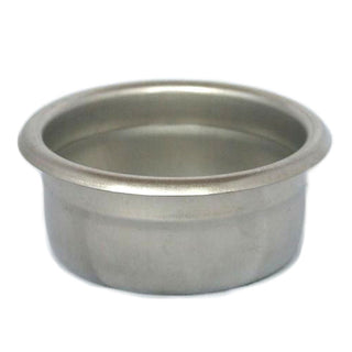 53mm stainless steel double espresso basket for even extraction in standard portafilters.