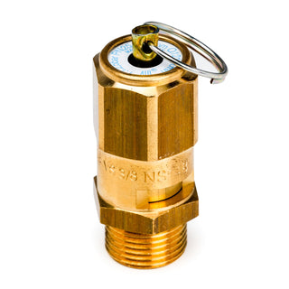 Brass 3/8 safety valve with ring for Profitec and ECM espresso machines