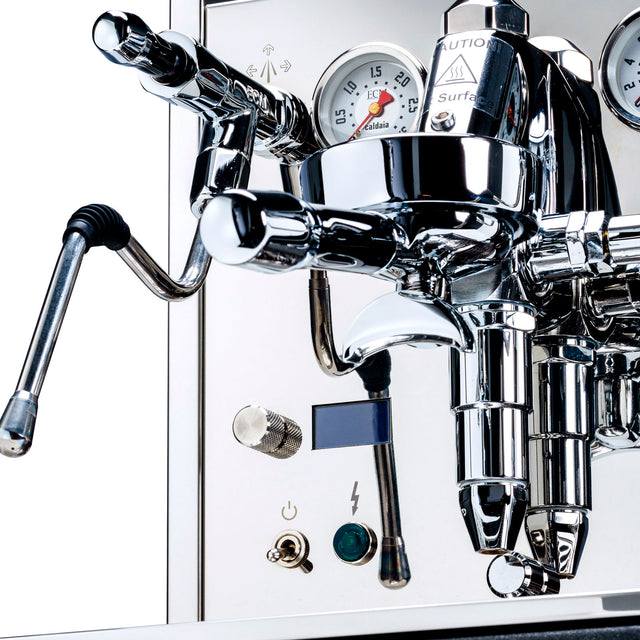 ECM Synchronika II, From Clive Coffee, Knockout, Detail, Portafilter, Steam Wand, Screen