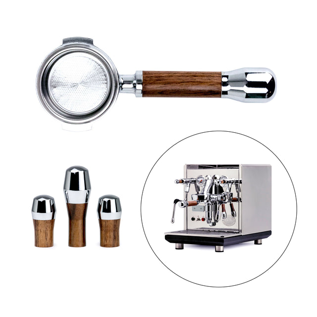 ECM Synchronika Touch Point Kit Walnut, Knockout, from Clive Coffee (ECM Synchronika • Walnut)