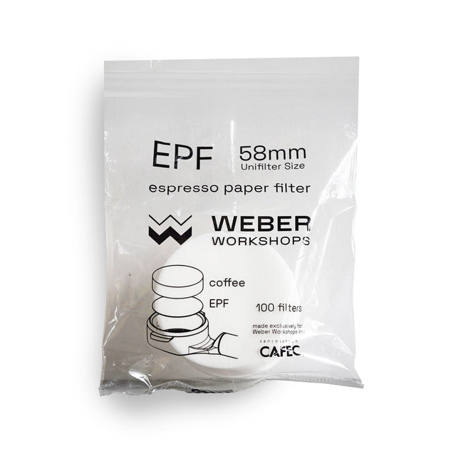 WEBER WORKSHOPS, EPF 58mm,  Unifilter Size, Espresso Paper Filters, Clive Coffee (58mm • Unifilter Size)