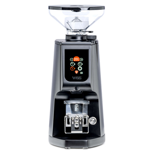 Eureka Atom W65 Espresso Grinder in black by Clive Coffee - knockout