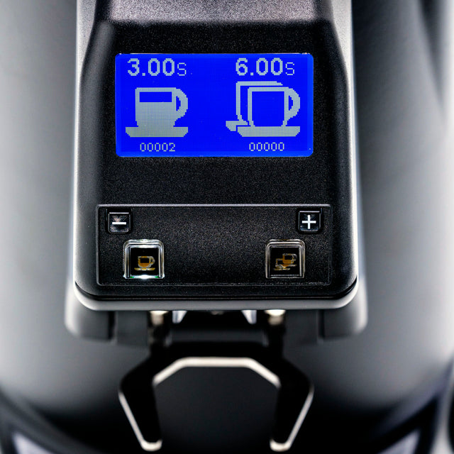 Eureka Zenith 65E High-Speed Espresso Grinder black, digital display Clive Coffee - Knockout