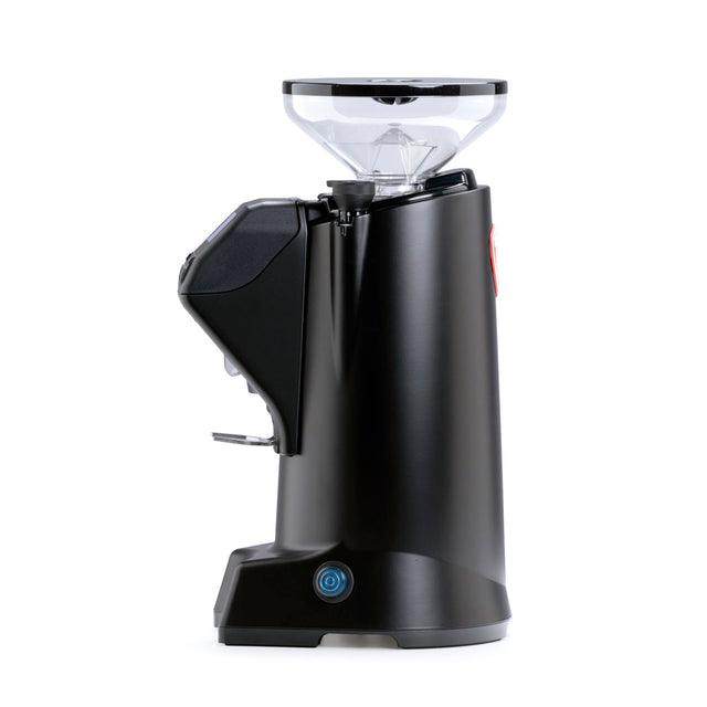 Eureka Zenith 65E High-Speed Espresso Grinder black, side view Clive Coffee - Knockout