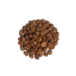 Heap of roasted coffee beans for Organic Funky Chicken.