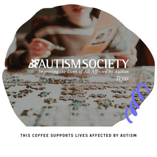 Autism Society banner with puzzle piece logo and the slogan Improving the Lives of All Affected by Autism Texas