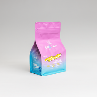 Wilson Morales Honduras coffee bag shown in pink blue gradient packaging with Cat & Cloud label