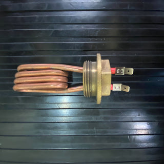 Copper coil heating element for Quick Mill 1400W steam boiler with mounting nut
