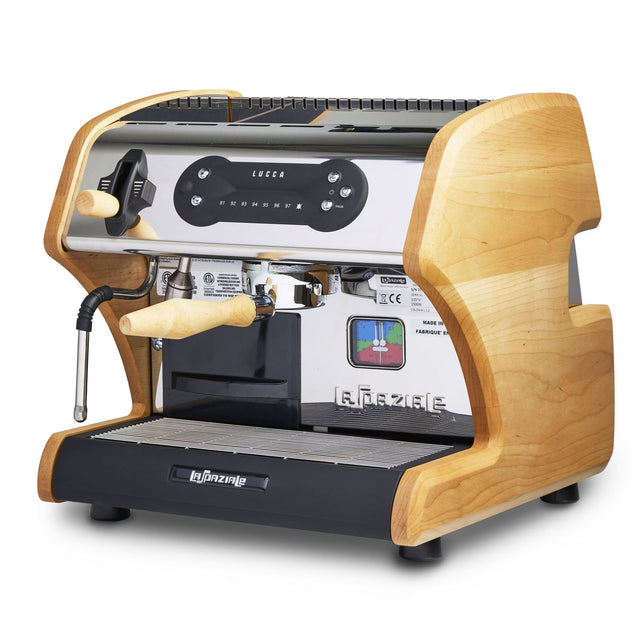 LUCCA A53 Mini V2 Espresso Machine from Clive Coffee (A53 Mini w/ Maple) - knockout