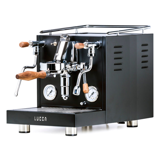 LUCCA M58 Sunto matte black espresso machine knockout by clive coffee