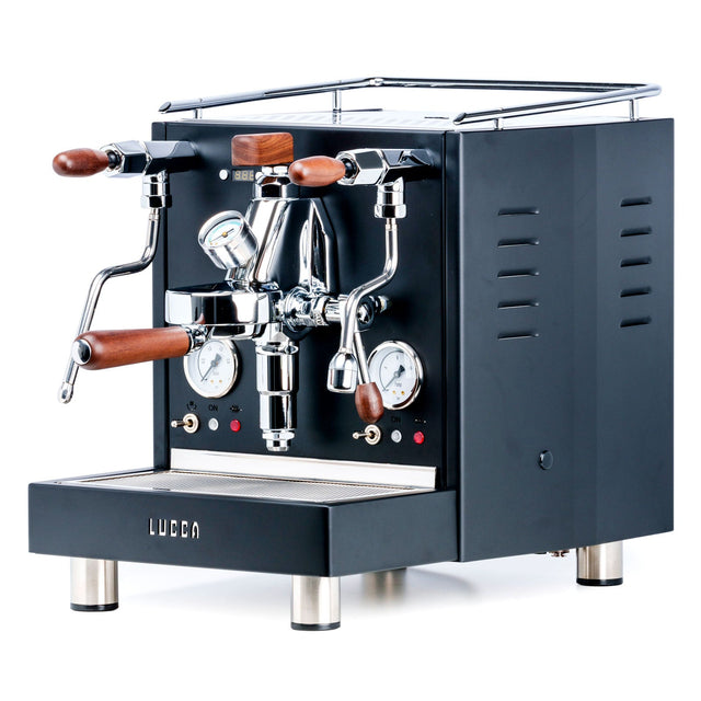 Lucca M58 Espresso Machine with Flow Control, Chrome with Black