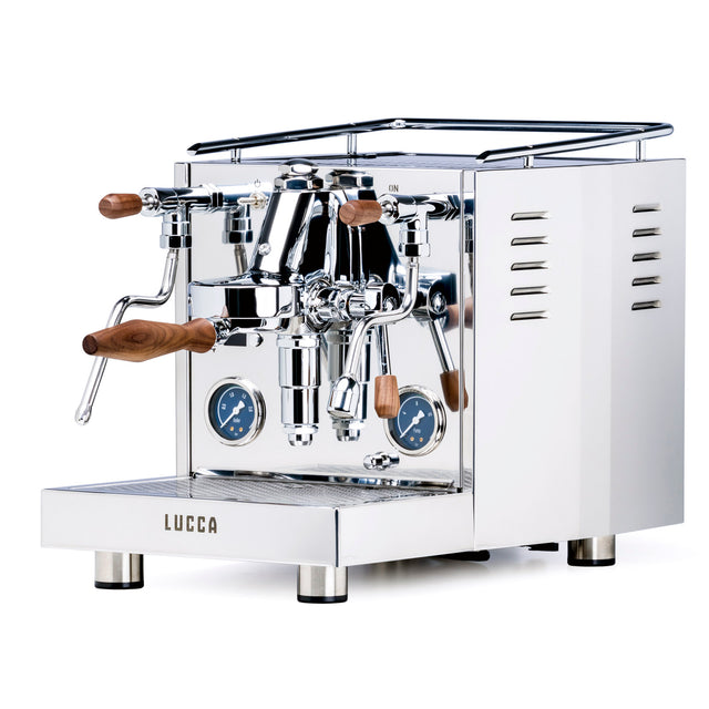 LUCCA M58 Sunto stainless steel espresso machine knockout by clive coffee