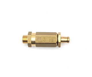 Brass Lelit Bianca safety valve component with threaded ends