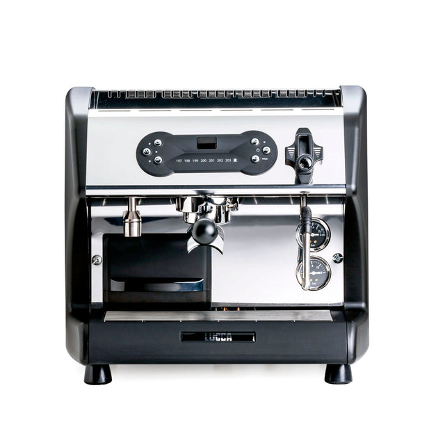 LUCCA A53 Pro Espresso Machine, front, knockout - by Clive Coffee