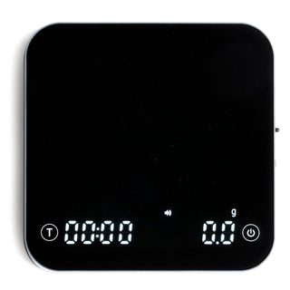 LUCCA Precision Scale with a black body and bright LED display for real time shot weight and time