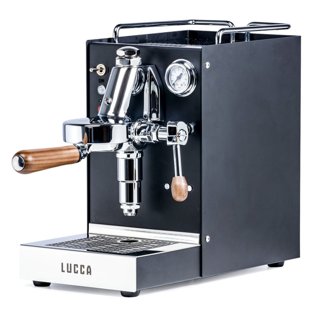 LUCCA Solo Espresso Machine in black from Clive Coffee - knockout