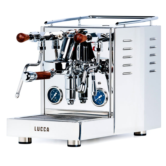 LUCCA X58 Espresso Machine from Clive Coffee (X58 w/ Walnut) - knockout