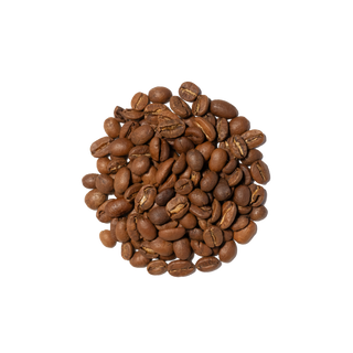 Pile of roasted coffee beans for Organic Old Crow Cuppa Joe