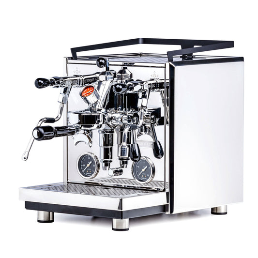Open Box Profitec DRIVE espresso machine chrome finish with dual group heads and visible gauges