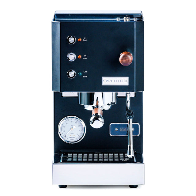 Profitec GO Espresso Machine from Clive Coffee (Black w/ Walnut) - knockout