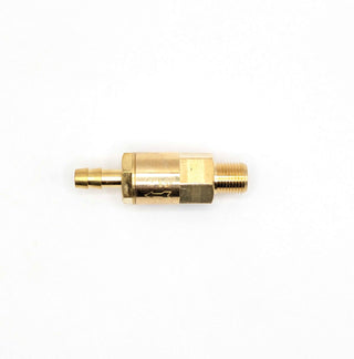 Brass expansion valve component for Profitec Pro 700 and ECM Synchronika espresso machines on a white background
