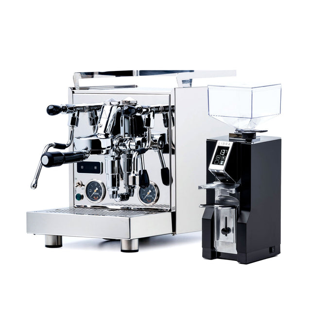 Profitec Pro 600 Stainless Steel, Eureka Mignon Libra in Black, from Clive Coffee, knockout