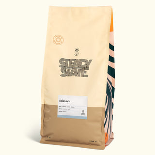 Adanech Ethiopian coffee bag from Guji with Adanech label and roast stamp