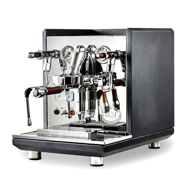 ECM Synchronika Espresso Machine from Clive Coffee (Anthracite Synchronika w/ Walnut) - knockout