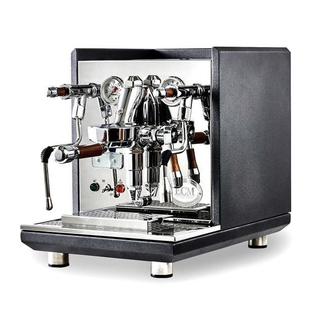 ECM Synchronika Espresso Machine from Clive Coffee (Anthracite w/ Walnut) - knockout