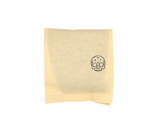 Beige coffee bag with a small skull logo in the lower right, packaging for Onyx Cold Brew.