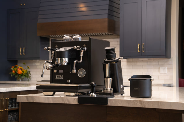 ECM Estetika espresso machine paired with Profitec Turn grinder