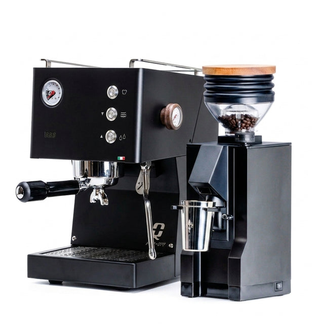 Quick Mill Pop Up bundled with a Mignon Zero 65 Espresso grinder