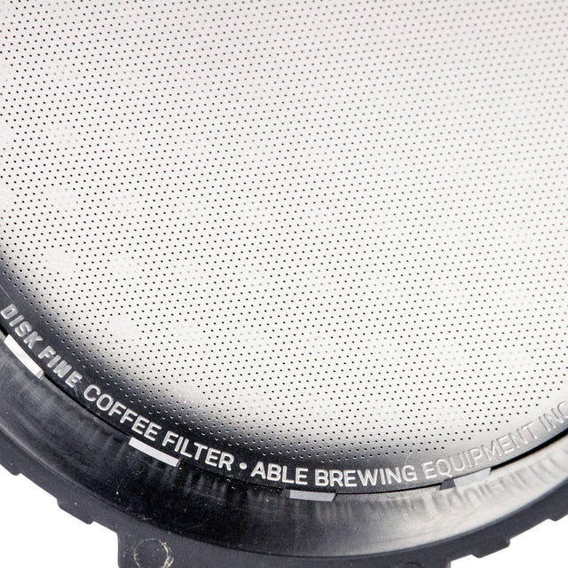Able DISK Aeropress Coffee Filter Fine, closeup, Clive Coffee - Knockout