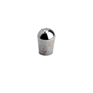Polished stainless steel four-hole steam tip for fast, even milk texturing