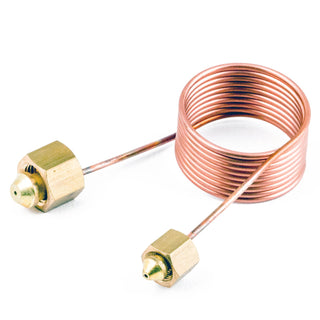 Copper capillary tube with brass fittings for connecting the La Spaziale S1 brew pressure gauge.