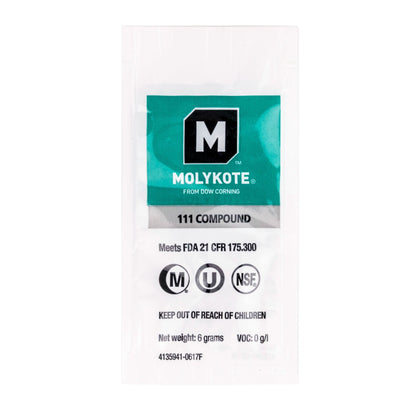 Premium E61 group head maintenance kit packaging featuring Molykote 111 compound label