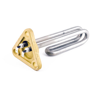 Pro 800 1500W heating element with brass mounting flange and two metal tubes
