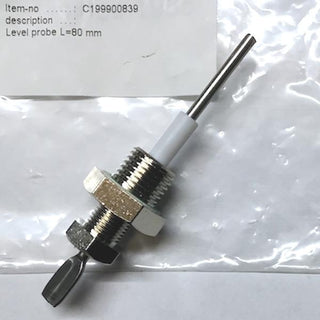 Profitec short steam boiler fill probe with threaded brass body and slender metal probe