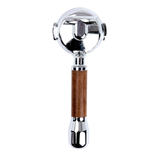 Clive Style 7 Wood Spouted Portafilter in walnut, Clive Coffee - Knockout (Walnut)