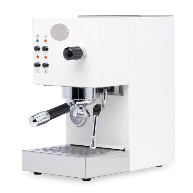 ECM Casa V Espresso Machine, white, front view, from Clive Coffee - Knockout