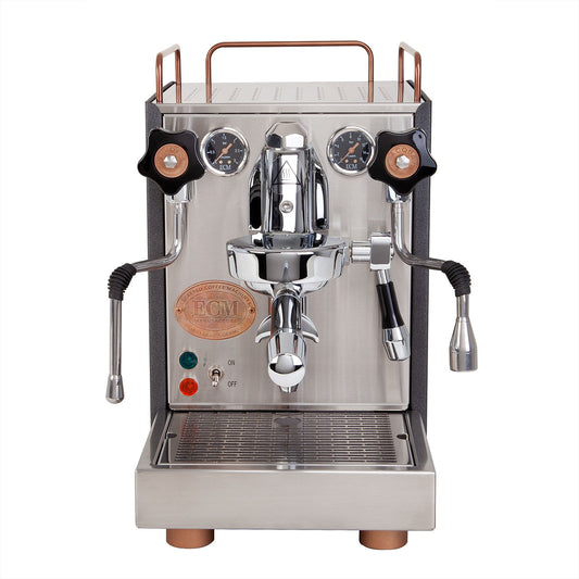 ECM Mechanika VI Slim Heritage Espresso Machine, front, from Clive Coffee, knockout