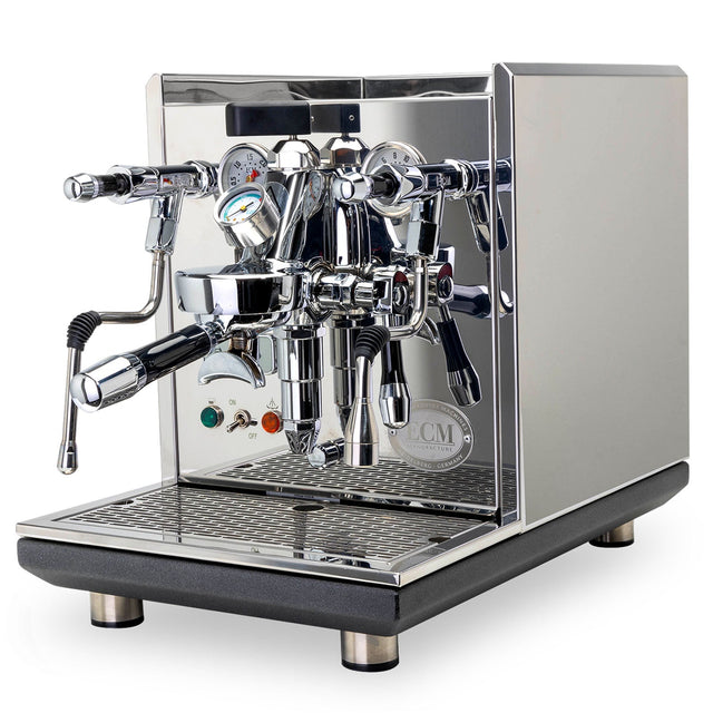 ECM Synchronika Espresso Machine with Flow Control and black accents from Clive Coffee